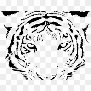 Drawn White Tiger Small Tiger Face - White Tiger Logo Transparent, HD Png Download