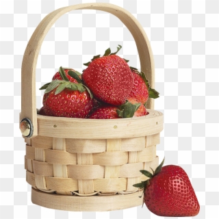 Basket Of Strawberries Png, Transparent Png
