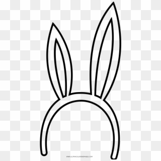 Bunny Ears Coloring Page - Rubber Stamping, HD Png Download