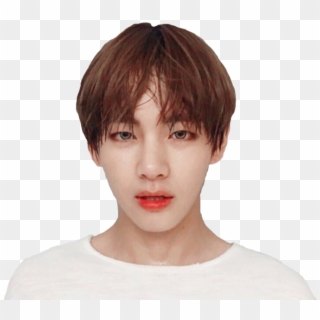 Taehyung Stickers Face Transparent Funnypictures Png - Kim Taehyung Red Lips, Png Download