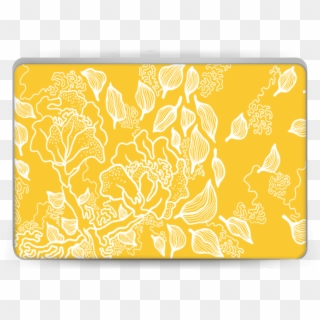 Yellow Flowers Skin Laptop - Illustration, HD Png Download