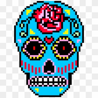 Sugar Skull - Sugar Skull Pixel Art, HD Png Download