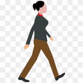 Woman Walking Dog Clipart - Cartoon Woman Walking Png, Transparent Png