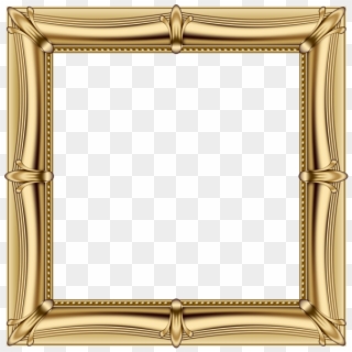 Gold Frame Png Transparent Clip Art Image - Transparent Gold Picture Frame, Png Download