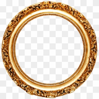 Round Golden Frame Png - Golden Round Frame Png, Transparent Png