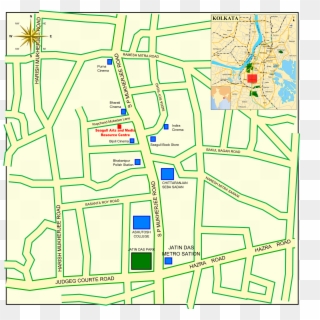 Kolkata Seagull Arts Location - Map, HD Png Download