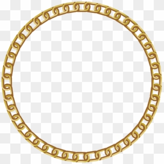 Chain Goldchain Golden Frame - Round Gold Frame Png, Transparent Png