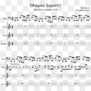 Ohayou Sayori Sheet Music Hd Png Download 850x1100 187475 Pngfind