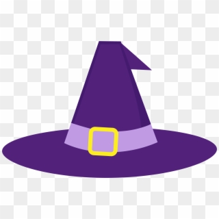 Cone Transparent Witches Hat - Halloween Purple Witch Hat, HD Png Download