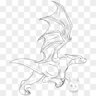 Raptor Dragon Base - Sketch, HD Png Download