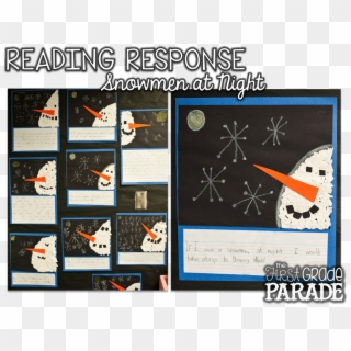 After Reading Snowmen At Night, Prompt Your Students - First Grade, HD Png Download