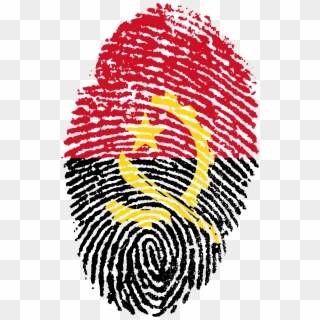 Angola Flag Fingerprint Country 653161 - Country Flag Fingerprint, HD Png Download
