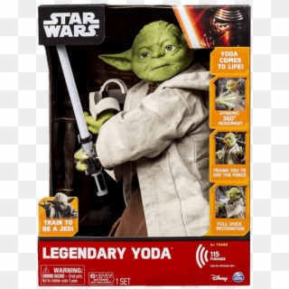 Voice Activated Yoda Figure - Star Wars Legendary Jedi Master Yoda, HD Png Download