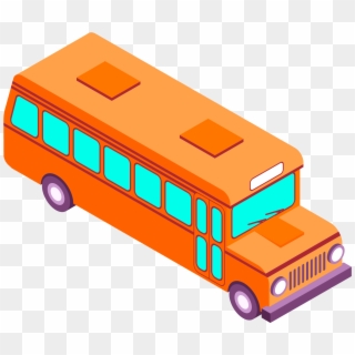 5d City Life Dimensional Png And Vector Image - School Bus, Transparent Png