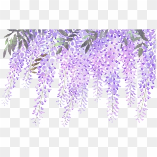 #ftestickers #flowers #border #lavender #wisteria - Lavender Flower Border Png, Transparent Png