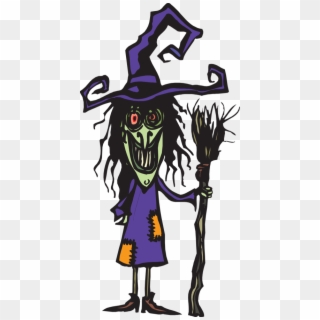 Witches Cliparts - Ugly Witch On A Broom, HD Png Download