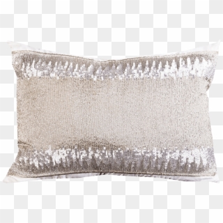 Silver And White Bling Beaded Lili Decorative Lumbar - Cushion, HD Png Download
