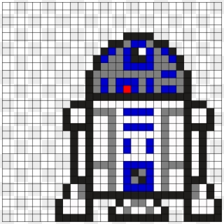 R2d2 Pixel Art Minecraft Star Wars Hd Png Download 610x610 Pngfind