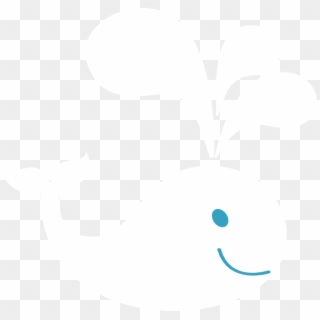 Cute White Whale Png - Circle, Transparent Png