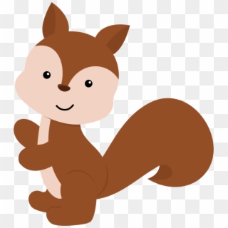 Squirrel Clipart Single Animal - Cute Woodland Animals Clip Art, HD Png Download