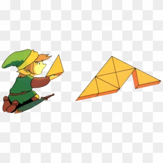 Link With Triforce P - Link And Zelda Triforce, HD Png Download