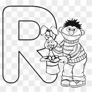 Elmo Colouring Pages Printable With Stunning Inspiration - Sesame Street Letters R, HD Png Download