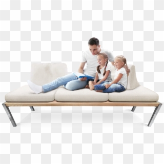 As We Start A Family, It's Comforting To Know We've - Family In Sofa Png, Transparent Png