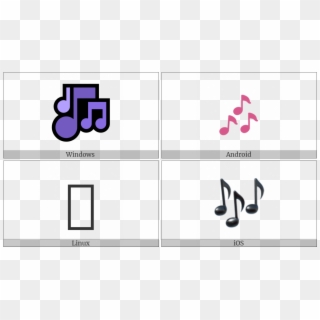 Multiple Musical Notes On Various Operating Systems - Graphic Design, HD Png Download