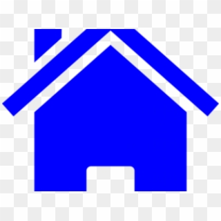 Simple Home Cliparts - Blue House Clip Art, HD Png Download