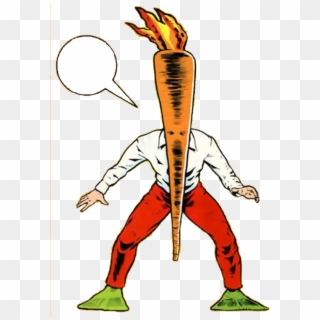 Objectflaming Carrot With Speech Bubble - Flaming Carrot Comics, HD Png Download