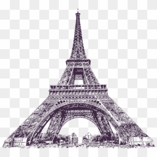 Drawn Eiffel Tower Transparent - Eiffel Tower, HD Png Download