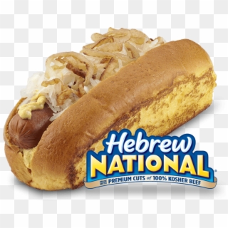 Hebrew National All Beef Hot Dog - National Hebrew Hot Dog, HD Png Download
