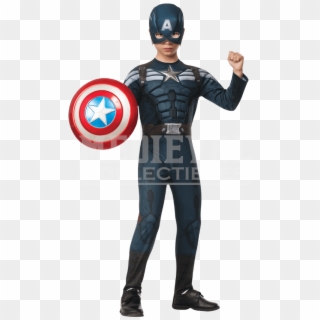 Deluxe Stealth Captain America Kids Costume - Captain America Costume, HD Png Download