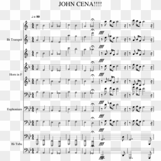John Cena Sheet Music 1 Of 4 Pages - Blues Brothers Bass Sheet Music, HD Png Download