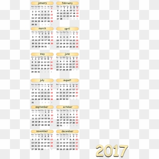 2017 Calendar Template Image - 2005 Calendar, HD Png Download