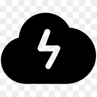 Storm Black Cloud With A Lightning Bolt Shape Inside, HD Png Download