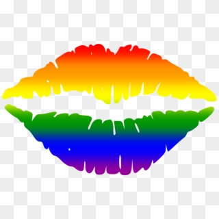 Mouth Gay Lips Flag Rainbow Pride 650612 - Lips Clip Art, HD Png Download