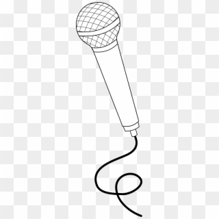 Microphone Clipart Outline - Microphone Line Drawing, HD Png Download