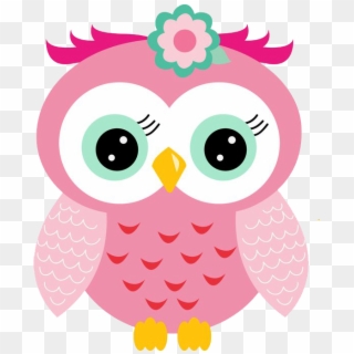 Pink Owl Infant Cute Babies Cartoon Hand-painted Clipart - Coruja Rosa, HD Png Download