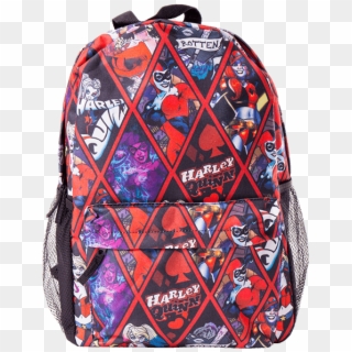 Harley Quinn Diamond Pattern Backpack - Harley Quinn Back Pack, HD Png Download