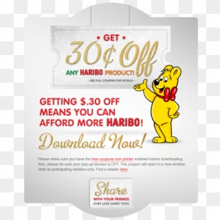 Haribo Gummy Bears Only $0, HD Png Download