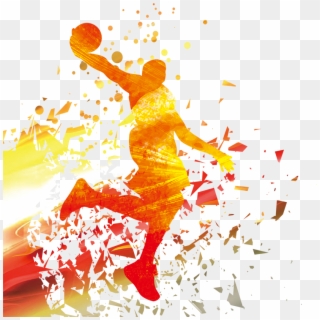 Player Nba Basketball Silhouette Download Hq Png Clipart, Transparent Png