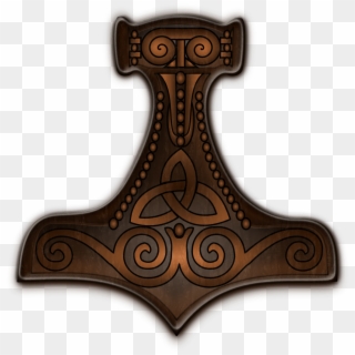 Thors Hammer Pendant Wood 0 Vector Graphics By Kristrún, HD Png Download