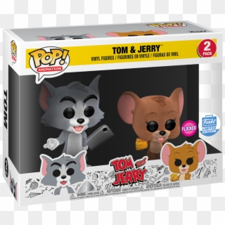 Funko Pop Tom And Jerry Flocked 2 Pack - Tom And Jerry Flocked Funko Pop, HD Png Download