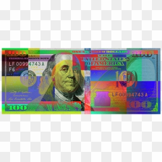 Click And Drag To Re-position The Image, If Desired - Blue Hundred Dollar Bill Art, HD Png Download