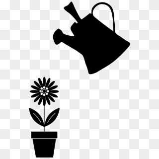 This Free Icons Png Design Of Potted Flower And Watering - Png Clipart Watering Can, Transparent Png