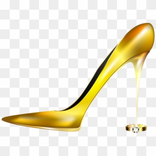 Picture Freeuse Library Heels Vector Gold Heel - Basic Pump, HD Png Download