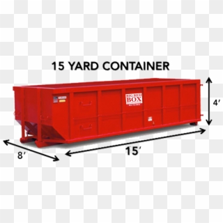 -can Hold About 4 Truckloads Of Space At Approximately - 15 Yard Roll Off Dumpster, HD Png Download