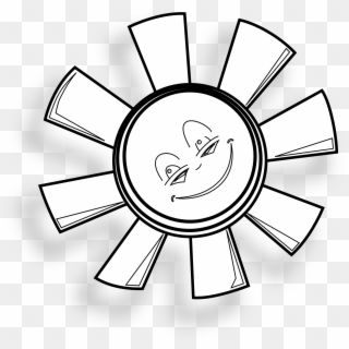 Happy Sun Gm Black White Line Art Scalable Vector Graphics, HD Png Download