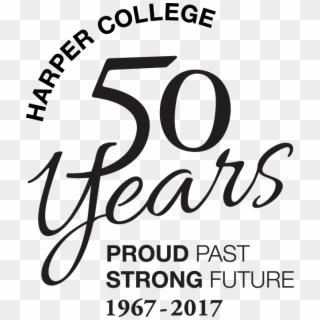 Download Harper 50th Logo Horizontal - Calligraphy, HD Png Download